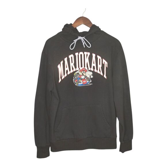 Nintendo Mario Kart Hoodie Sweat Shirt Black Adult Large Pullover Gaming‎ Retro - Picture 1 of 7